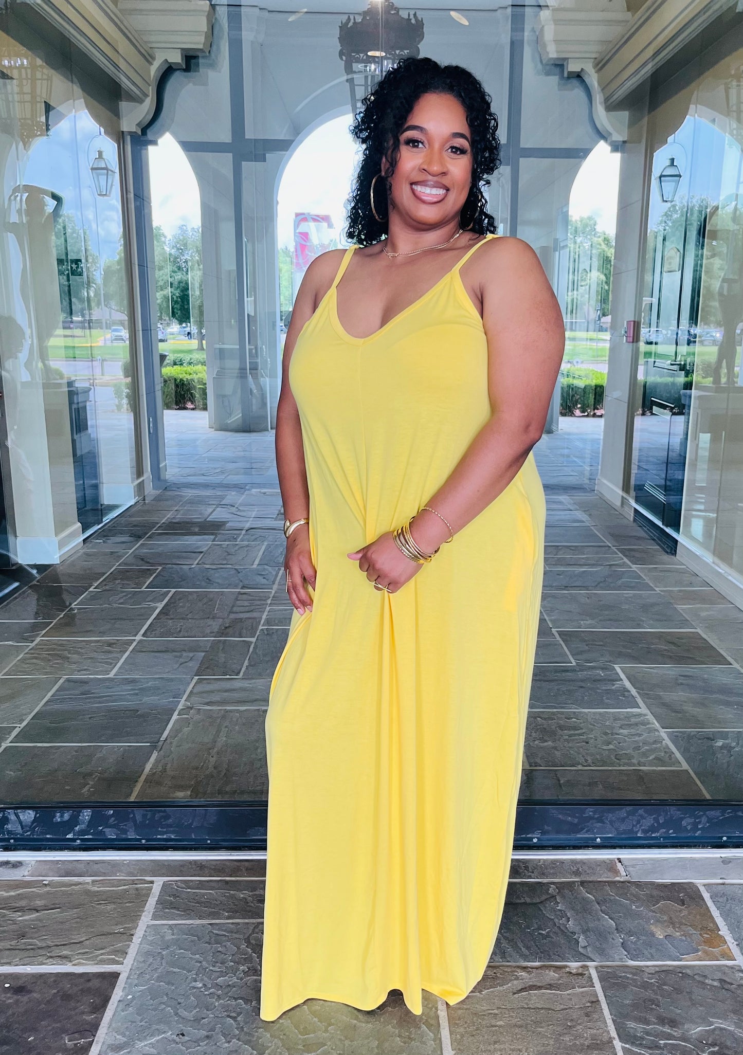 Weekend Vibes Yellow Maxi Dress