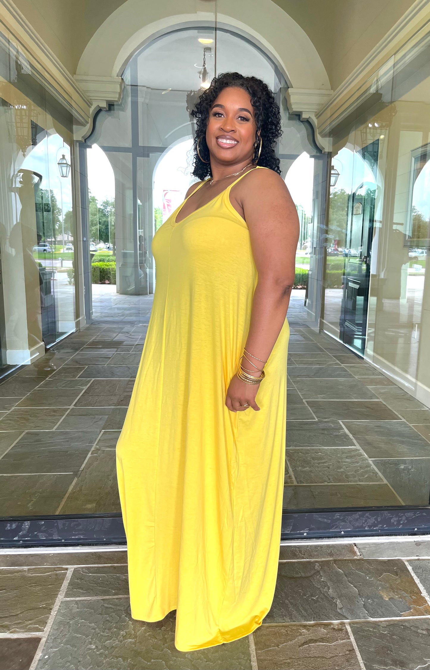 Weekend Vibes Yellow Maxi Dress