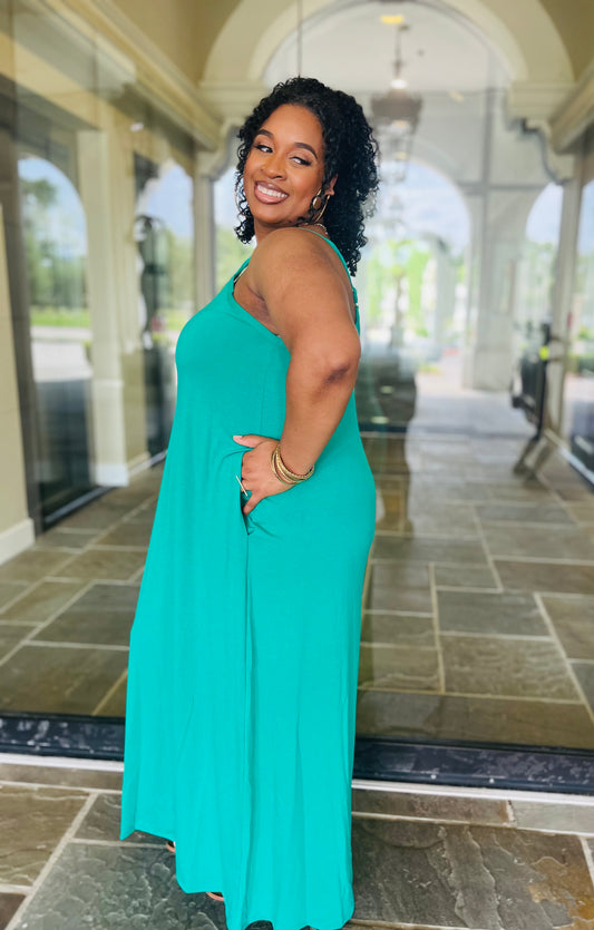 Weekend Vibes Kelly Green Maxi
